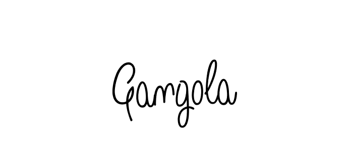 You should practise on your own different ways (Angelique-Rose-font-FFP) to write your name (Gangola) in signature. don't let someone else do it for you. Gangola signature style 5 images and pictures png