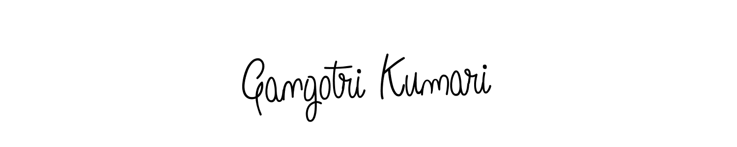 How to make Gangotri Kumari name signature. Use Angelique-Rose-font-FFP style for creating short signs online. This is the latest handwritten sign. Gangotri Kumari signature style 5 images and pictures png