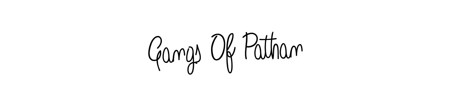 Use a signature maker to create a handwritten signature online. With this signature software, you can design (Angelique-Rose-font-FFP) your own signature for name Gangs Of Pathan. Gangs Of Pathan signature style 5 images and pictures png