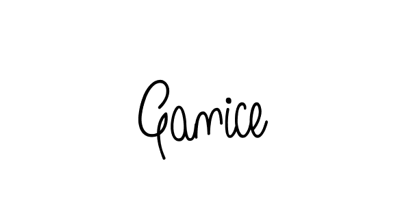 How to make Ganice name signature. Use Angelique-Rose-font-FFP style for creating short signs online. This is the latest handwritten sign. Ganice signature style 5 images and pictures png