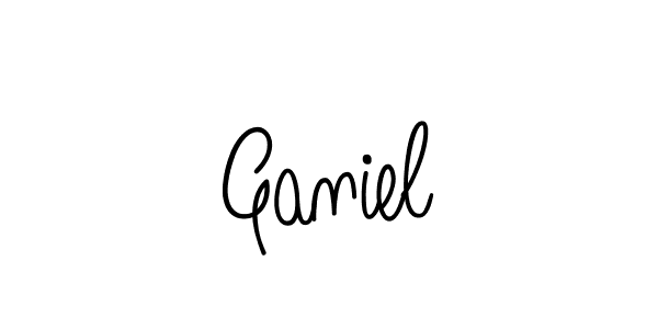 Design your own signature with our free online signature maker. With this signature software, you can create a handwritten (Angelique-Rose-font-FFP) signature for name Ganiel. Ganiel signature style 5 images and pictures png