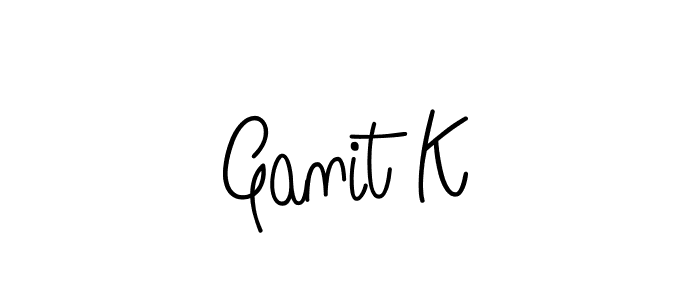 You can use this online signature creator to create a handwritten signature for the name Ganit K. This is the best online autograph maker. Ganit K signature style 5 images and pictures png