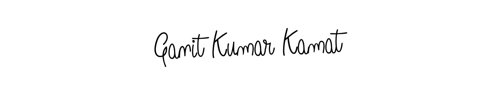 How to make Ganit Kumar Kamat name signature. Use Angelique-Rose-font-FFP style for creating short signs online. This is the latest handwritten sign. Ganit Kumar Kamat signature style 5 images and pictures png