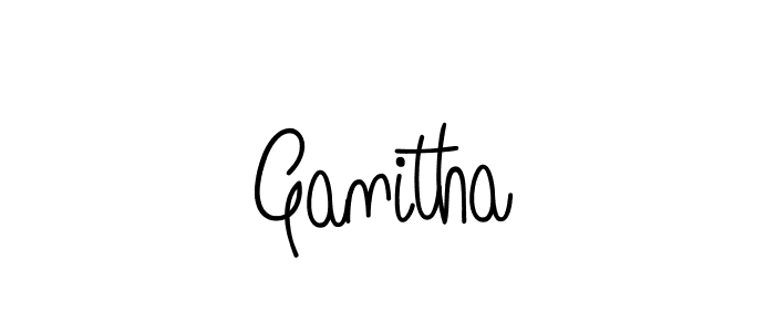 Ganitha stylish signature style. Best Handwritten Sign (Angelique-Rose-font-FFP) for my name. Handwritten Signature Collection Ideas for my name Ganitha. Ganitha signature style 5 images and pictures png