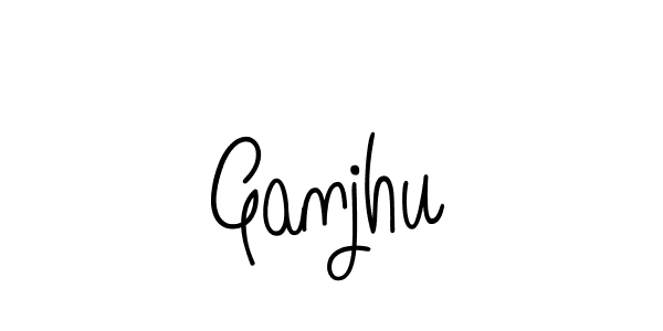 Use a signature maker to create a handwritten signature online. With this signature software, you can design (Angelique-Rose-font-FFP) your own signature for name Ganjhu. Ganjhu signature style 5 images and pictures png