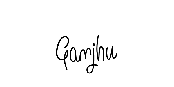 How to make Ganjhu name signature. Use Angelique-Rose-font-FFP style for creating short signs online. This is the latest handwritten sign. Ganjhu signature style 5 images and pictures png
