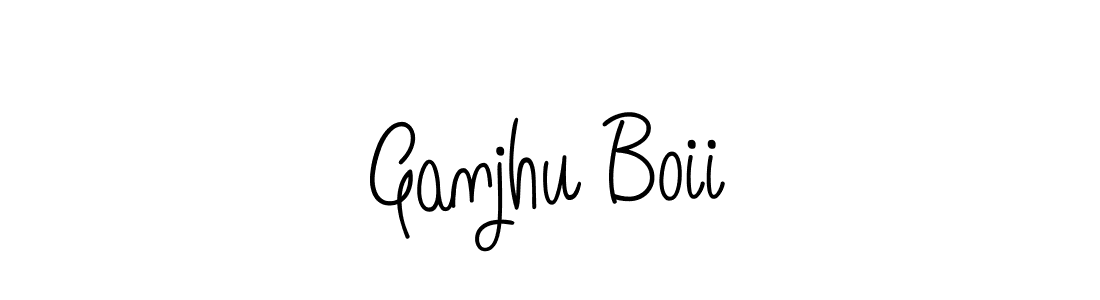 Create a beautiful signature design for name Ganjhu Boii. With this signature (Angelique-Rose-font-FFP) fonts, you can make a handwritten signature for free. Ganjhu Boii signature style 5 images and pictures png