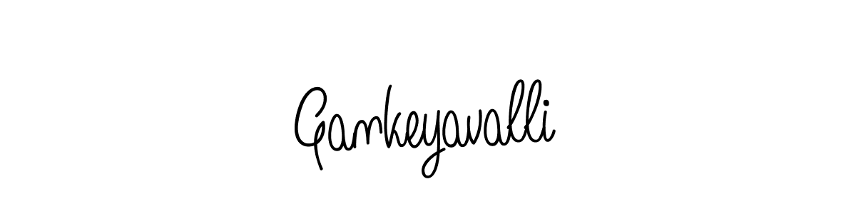Use a signature maker to create a handwritten signature online. With this signature software, you can design (Angelique-Rose-font-FFP) your own signature for name Gankeyavalli. Gankeyavalli signature style 5 images and pictures png
