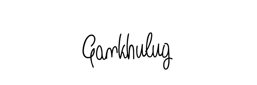 How to make Gankhulug name signature. Use Angelique-Rose-font-FFP style for creating short signs online. This is the latest handwritten sign. Gankhulug signature style 5 images and pictures png