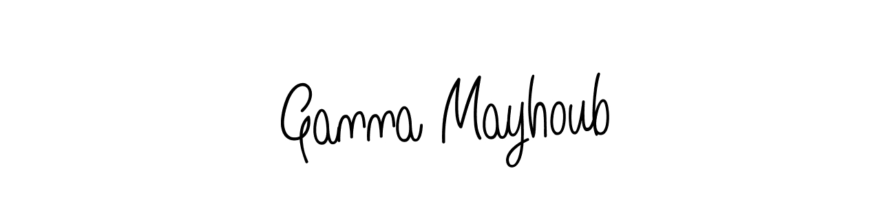 Ganna Mayhoub stylish signature style. Best Handwritten Sign (Angelique-Rose-font-FFP) for my name. Handwritten Signature Collection Ideas for my name Ganna Mayhoub. Ganna Mayhoub signature style 5 images and pictures png