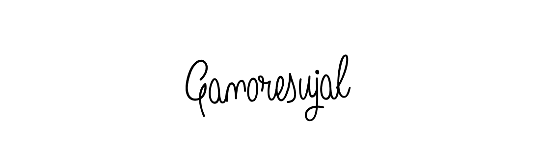 How to make Ganoresujal name signature. Use Angelique-Rose-font-FFP style for creating short signs online. This is the latest handwritten sign. Ganoresujal signature style 5 images and pictures png