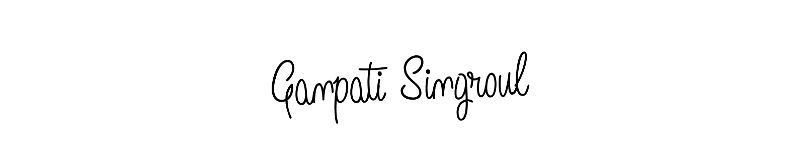 How to Draw Ganpati Singroul signature style? Angelique-Rose-font-FFP is a latest design signature styles for name Ganpati Singroul. Ganpati Singroul signature style 5 images and pictures png