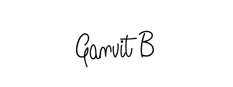 The best way (Angelique-Rose-font-FFP) to make a short signature is to pick only two or three words in your name. The name Ganvit B include a total of six letters. For converting this name. Ganvit B signature style 5 images and pictures png