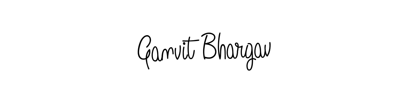 The best way (Angelique-Rose-font-FFP) to make a short signature is to pick only two or three words in your name. The name Ganvit Bhargav include a total of six letters. For converting this name. Ganvit Bhargav signature style 5 images and pictures png