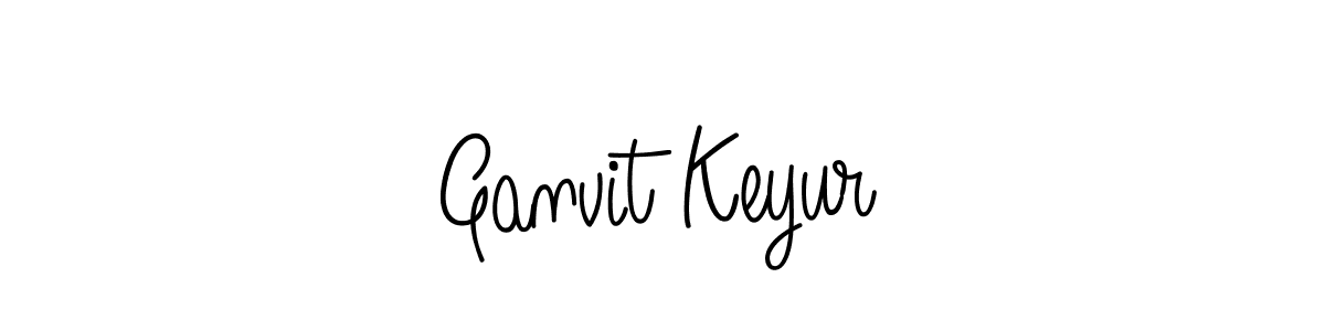 Design your own signature with our free online signature maker. With this signature software, you can create a handwritten (Angelique-Rose-font-FFP) signature for name Ganvit Keyur. Ganvit Keyur signature style 5 images and pictures png