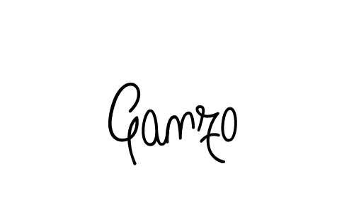 Make a beautiful signature design for name Ganzo. With this signature (Angelique-Rose-font-FFP) style, you can create a handwritten signature for free. Ganzo signature style 5 images and pictures png