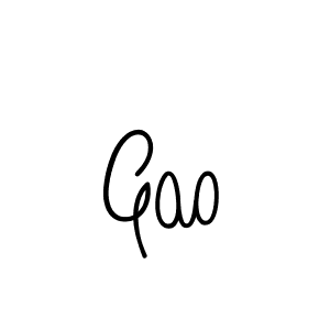 Design your own signature with our free online signature maker. With this signature software, you can create a handwritten (Angelique-Rose-font-FFP) signature for name Gao. Gao signature style 5 images and pictures png