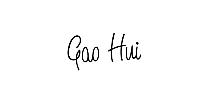 Design your own signature with our free online signature maker. With this signature software, you can create a handwritten (Angelique-Rose-font-FFP) signature for name Gao Hui. Gao Hui signature style 5 images and pictures png