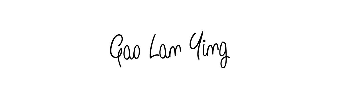 How to make Gao Lan Ying name signature. Use Angelique-Rose-font-FFP style for creating short signs online. This is the latest handwritten sign. Gao Lan Ying signature style 5 images and pictures png