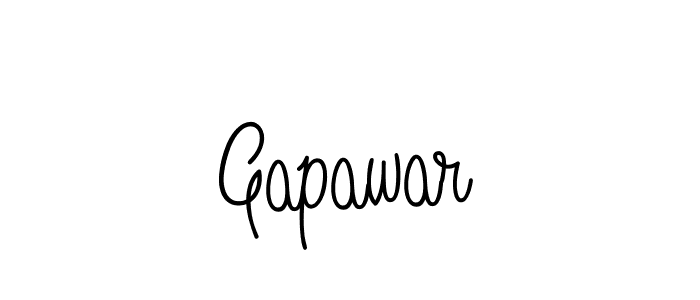 Use a signature maker to create a handwritten signature online. With this signature software, you can design (Angelique-Rose-font-FFP) your own signature for name Gapawar. Gapawar signature style 5 images and pictures png