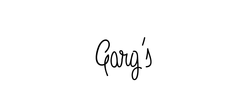 Design your own signature with our free online signature maker. With this signature software, you can create a handwritten (Angelique-Rose-font-FFP) signature for name Garg’s. Garg’s signature style 5 images and pictures png