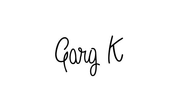 Angelique-Rose-font-FFP is a professional signature style that is perfect for those who want to add a touch of class to their signature. It is also a great choice for those who want to make their signature more unique. Get Garg K name to fancy signature for free. Garg K signature style 5 images and pictures png