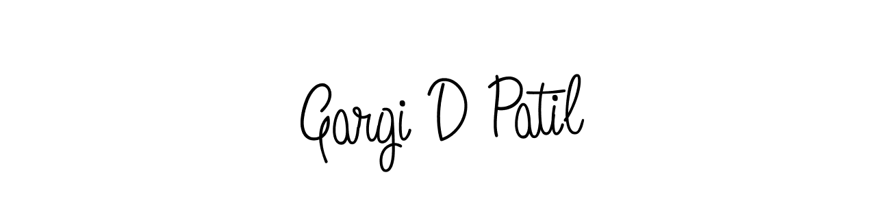How to make Gargi D Patil name signature. Use Angelique-Rose-font-FFP style for creating short signs online. This is the latest handwritten sign. Gargi D Patil signature style 5 images and pictures png