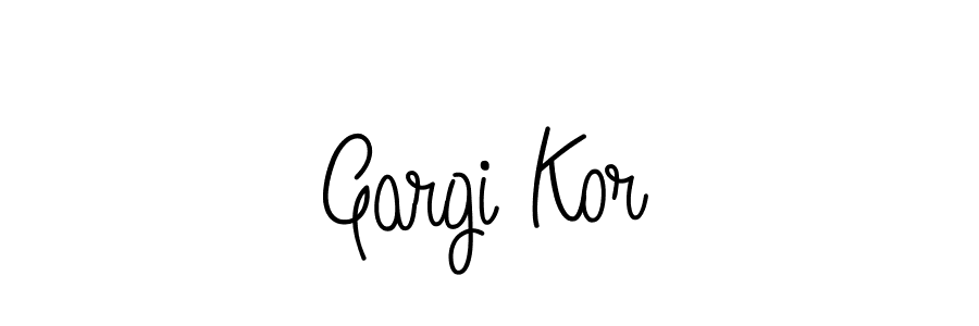 Design your own signature with our free online signature maker. With this signature software, you can create a handwritten (Angelique-Rose-font-FFP) signature for name Gargi Kor. Gargi Kor signature style 5 images and pictures png