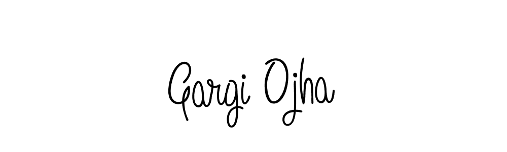 You should practise on your own different ways (Angelique-Rose-font-FFP) to write your name (Gargi Ojha) in signature. don't let someone else do it for you. Gargi Ojha signature style 5 images and pictures png