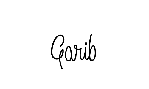 Make a beautiful signature design for name Garib. With this signature (Angelique-Rose-font-FFP) style, you can create a handwritten signature for free. Garib signature style 5 images and pictures png