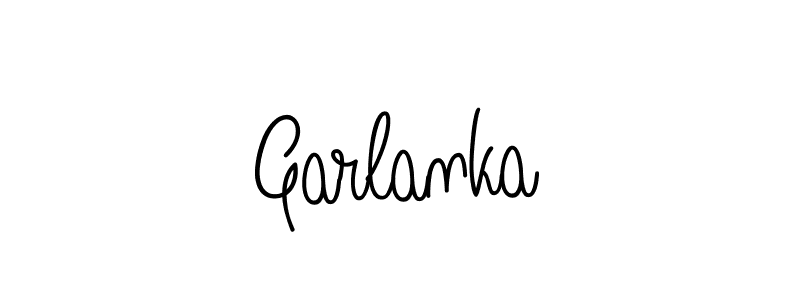 Create a beautiful signature design for name Garlanka. With this signature (Angelique-Rose-font-FFP) fonts, you can make a handwritten signature for free. Garlanka signature style 5 images and pictures png