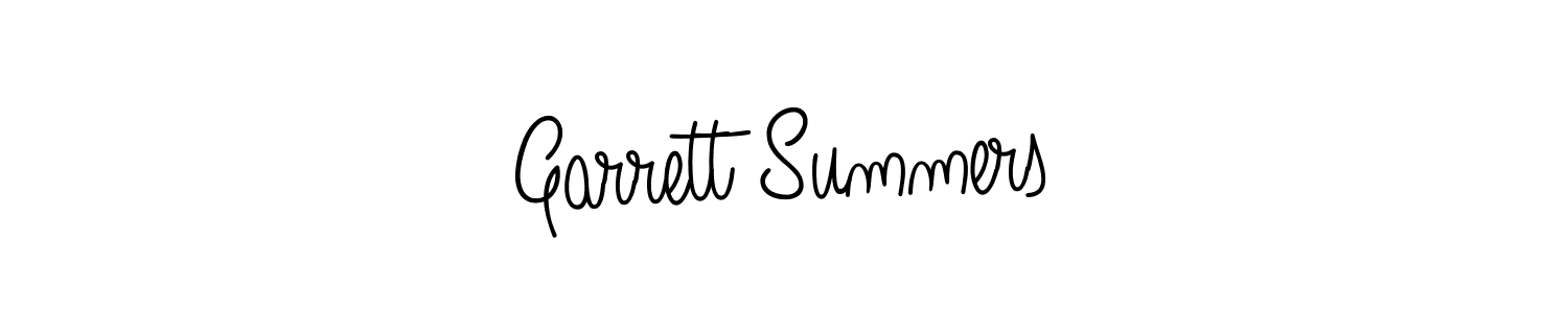 You should practise on your own different ways (Angelique-Rose-font-FFP) to write your name (Garrett Summers) in signature. don't let someone else do it for you. Garrett Summers signature style 5 images and pictures png