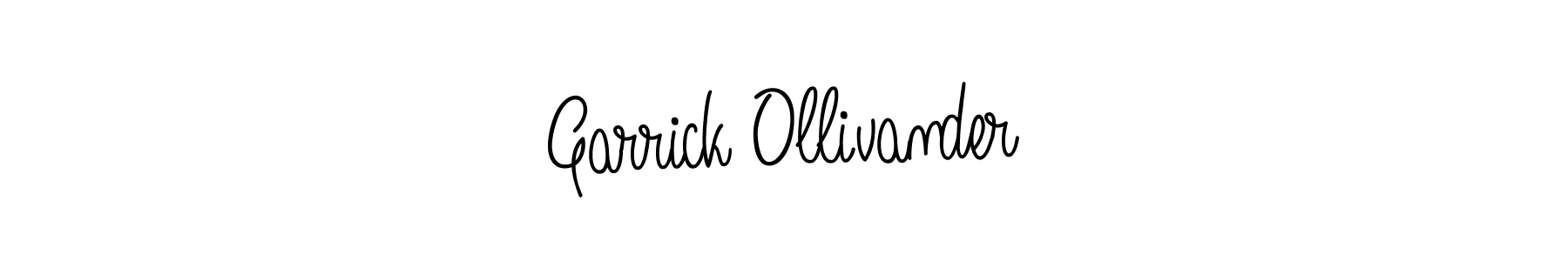 Design your own signature with our free online signature maker. With this signature software, you can create a handwritten (Angelique-Rose-font-FFP) signature for name Garrick Ollivander. Garrick Ollivander signature style 5 images and pictures png