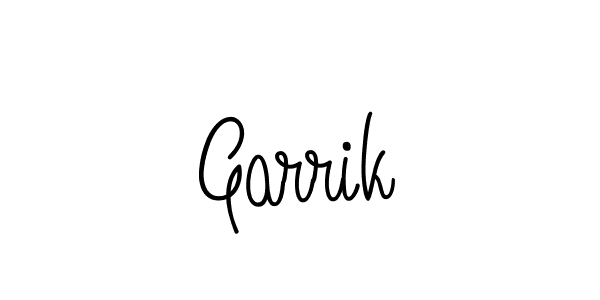 You should practise on your own different ways (Angelique-Rose-font-FFP) to write your name (Garrik) in signature. don't let someone else do it for you. Garrik signature style 5 images and pictures png