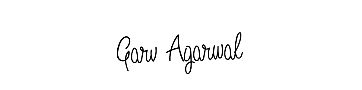 You should practise on your own different ways (Angelique-Rose-font-FFP) to write your name (Garv Agarwal) in signature. don't let someone else do it for you. Garv Agarwal signature style 5 images and pictures png