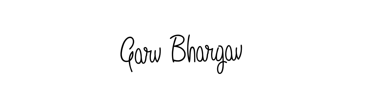 Garv Bhargav stylish signature style. Best Handwritten Sign (Angelique-Rose-font-FFP) for my name. Handwritten Signature Collection Ideas for my name Garv Bhargav. Garv Bhargav signature style 5 images and pictures png