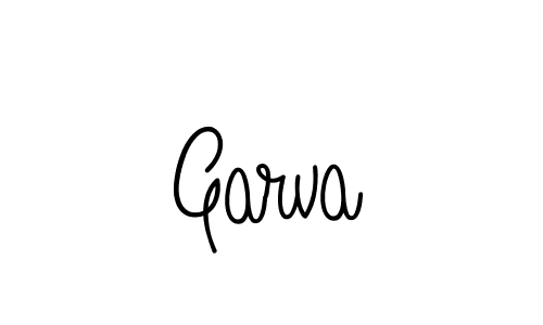 You should practise on your own different ways (Angelique-Rose-font-FFP) to write your name (Garva) in signature. don't let someone else do it for you. Garva signature style 5 images and pictures png