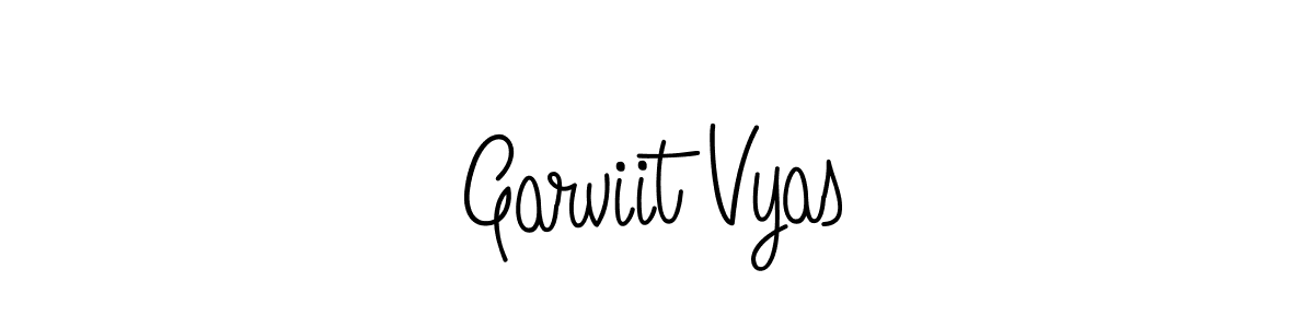 Use a signature maker to create a handwritten signature online. With this signature software, you can design (Angelique-Rose-font-FFP) your own signature for name Garviit Vyas. Garviit Vyas signature style 5 images and pictures png