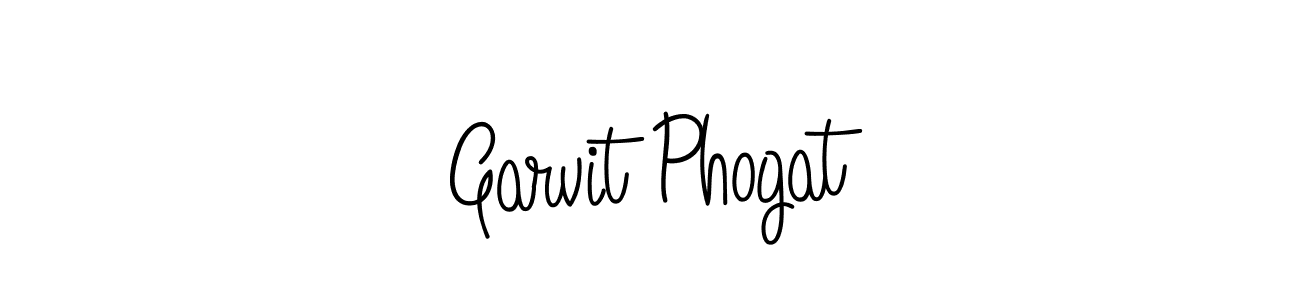 How to make Garvit Phogat name signature. Use Angelique-Rose-font-FFP style for creating short signs online. This is the latest handwritten sign. Garvit Phogat signature style 5 images and pictures png