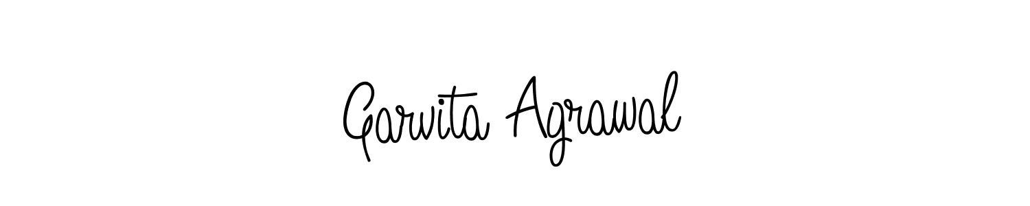 You should practise on your own different ways (Angelique-Rose-font-FFP) to write your name (Garvita Agrawal) in signature. don't let someone else do it for you. Garvita Agrawal signature style 5 images and pictures png