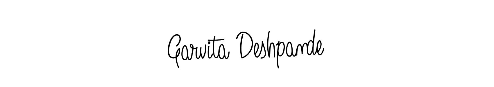 It looks lik you need a new signature style for name Garvita Deshpande. Design unique handwritten (Angelique-Rose-font-FFP) signature with our free signature maker in just a few clicks. Garvita Deshpande signature style 5 images and pictures png