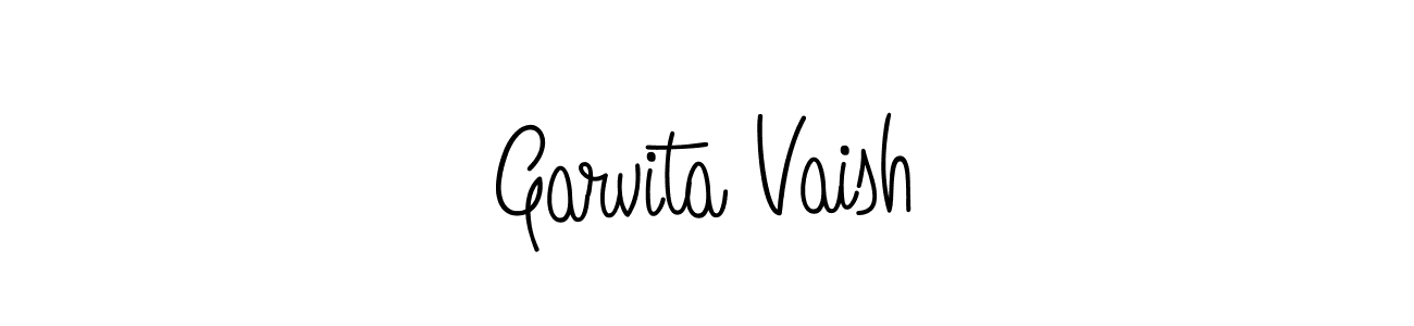 Design your own signature with our free online signature maker. With this signature software, you can create a handwritten (Angelique-Rose-font-FFP) signature for name Garvita Vaish. Garvita Vaish signature style 5 images and pictures png