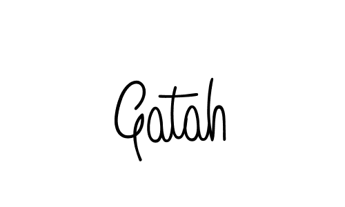 You should practise on your own different ways (Angelique-Rose-font-FFP) to write your name (Gatah) in signature. don't let someone else do it for you. Gatah signature style 5 images and pictures png