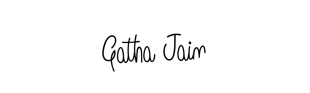 Gatha Jain stylish signature style. Best Handwritten Sign (Angelique-Rose-font-FFP) for my name. Handwritten Signature Collection Ideas for my name Gatha Jain. Gatha Jain signature style 5 images and pictures png