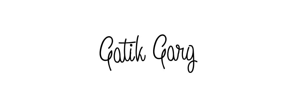 The best way (Angelique-Rose-font-FFP) to make a short signature is to pick only two or three words in your name. The name Gatik Garg include a total of six letters. For converting this name. Gatik Garg signature style 5 images and pictures png