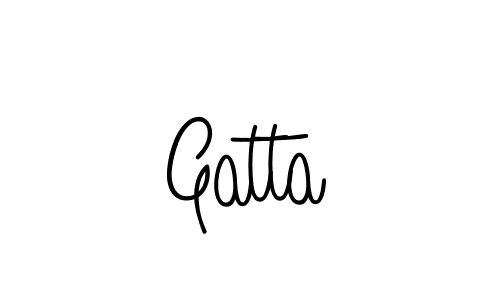 Create a beautiful signature design for name Gatta. With this signature (Angelique-Rose-font-FFP) fonts, you can make a handwritten signature for free. Gatta signature style 5 images and pictures png