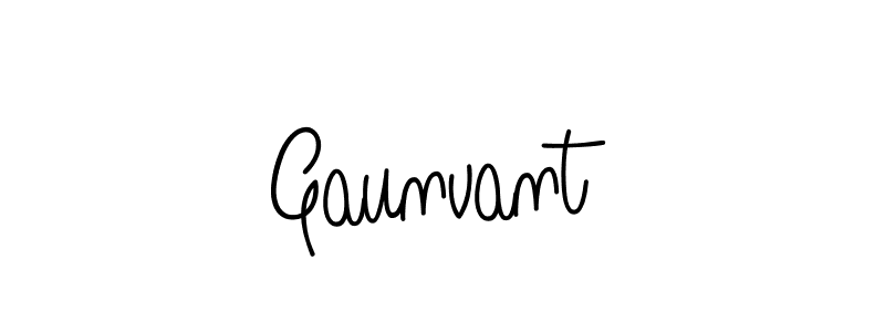 Use a signature maker to create a handwritten signature online. With this signature software, you can design (Angelique-Rose-font-FFP) your own signature for name Gaunvant. Gaunvant signature style 5 images and pictures png