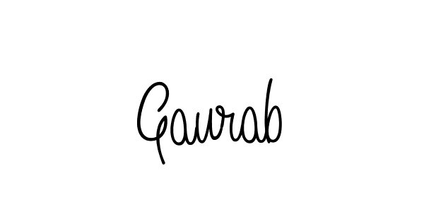 Use a signature maker to create a handwritten signature online. With this signature software, you can design (Angelique-Rose-font-FFP) your own signature for name Gaurab. Gaurab signature style 5 images and pictures png