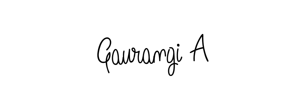 Use a signature maker to create a handwritten signature online. With this signature software, you can design (Angelique-Rose-font-FFP) your own signature for name Gaurangi A. Gaurangi A signature style 5 images and pictures png