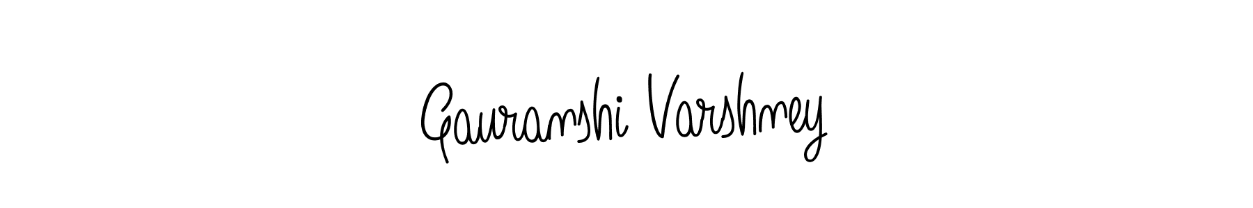 How to make Gauranshi Varshney name signature. Use Angelique-Rose-font-FFP style for creating short signs online. This is the latest handwritten sign. Gauranshi Varshney signature style 5 images and pictures png